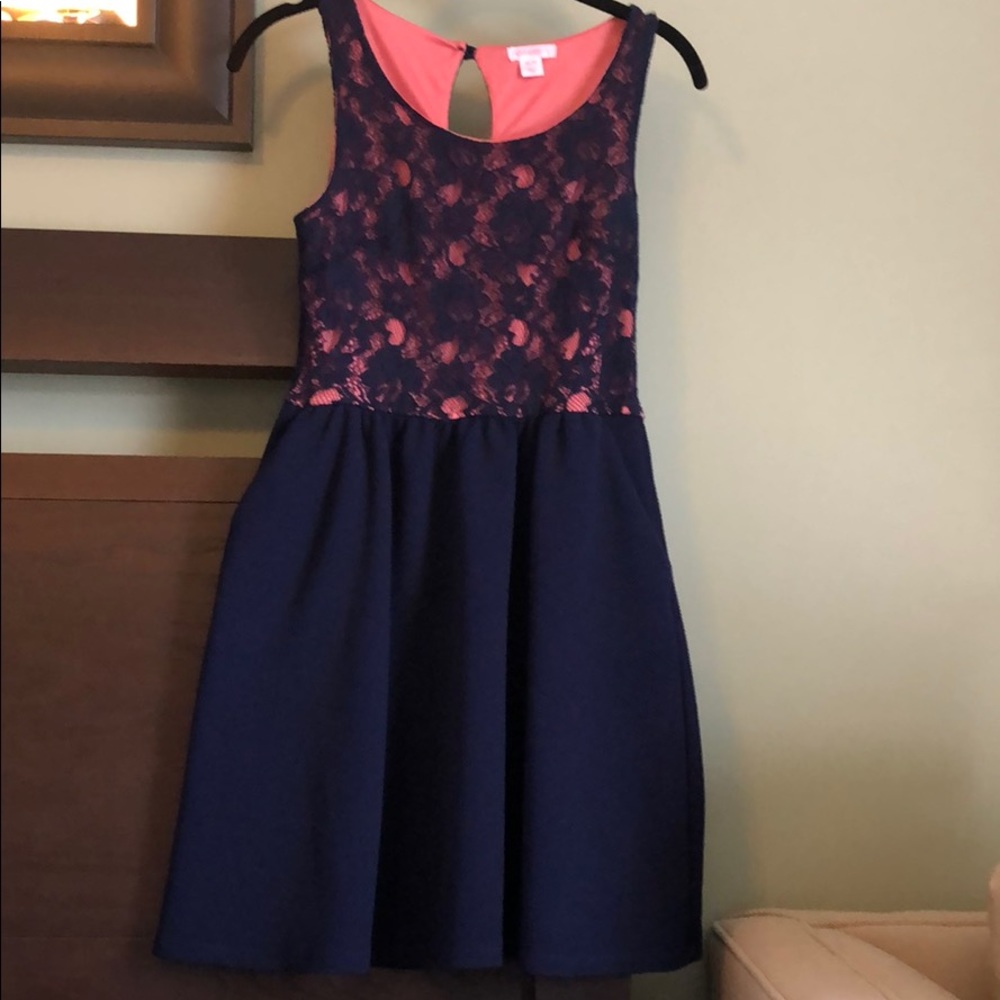 Xhilaration Dress with Lace bodice and pockets
